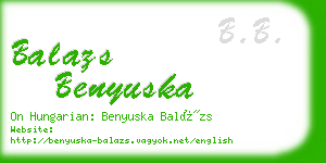 balazs benyuska business card